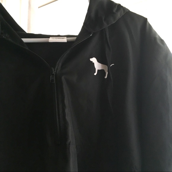 PINK Victoria's Secret Jackets & Blazers - PINK Black Pullover Windbreaker/Raincoat